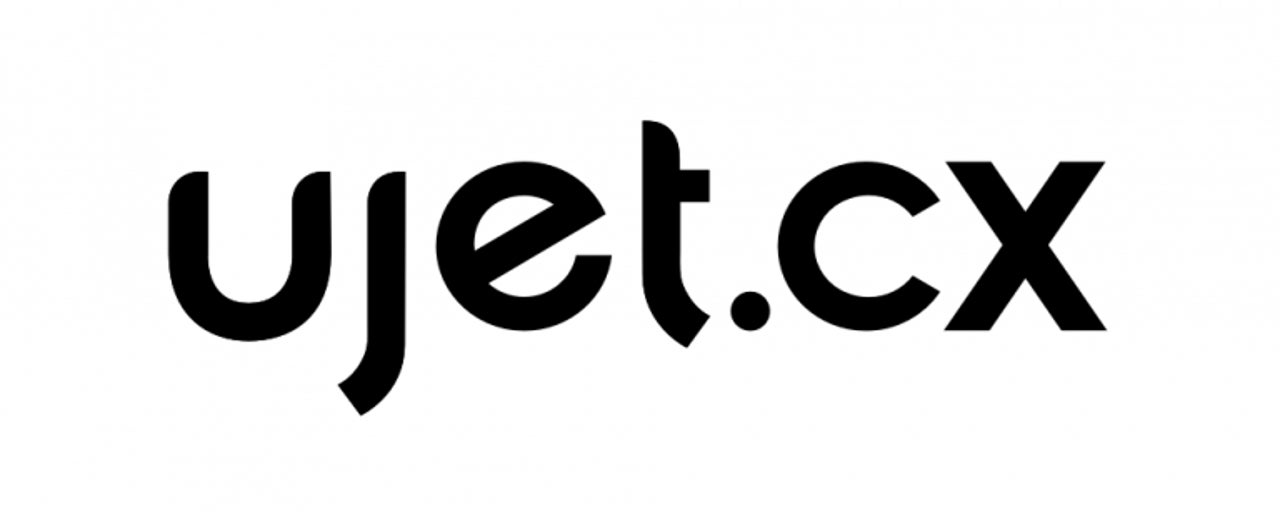 black UJET logo on white background